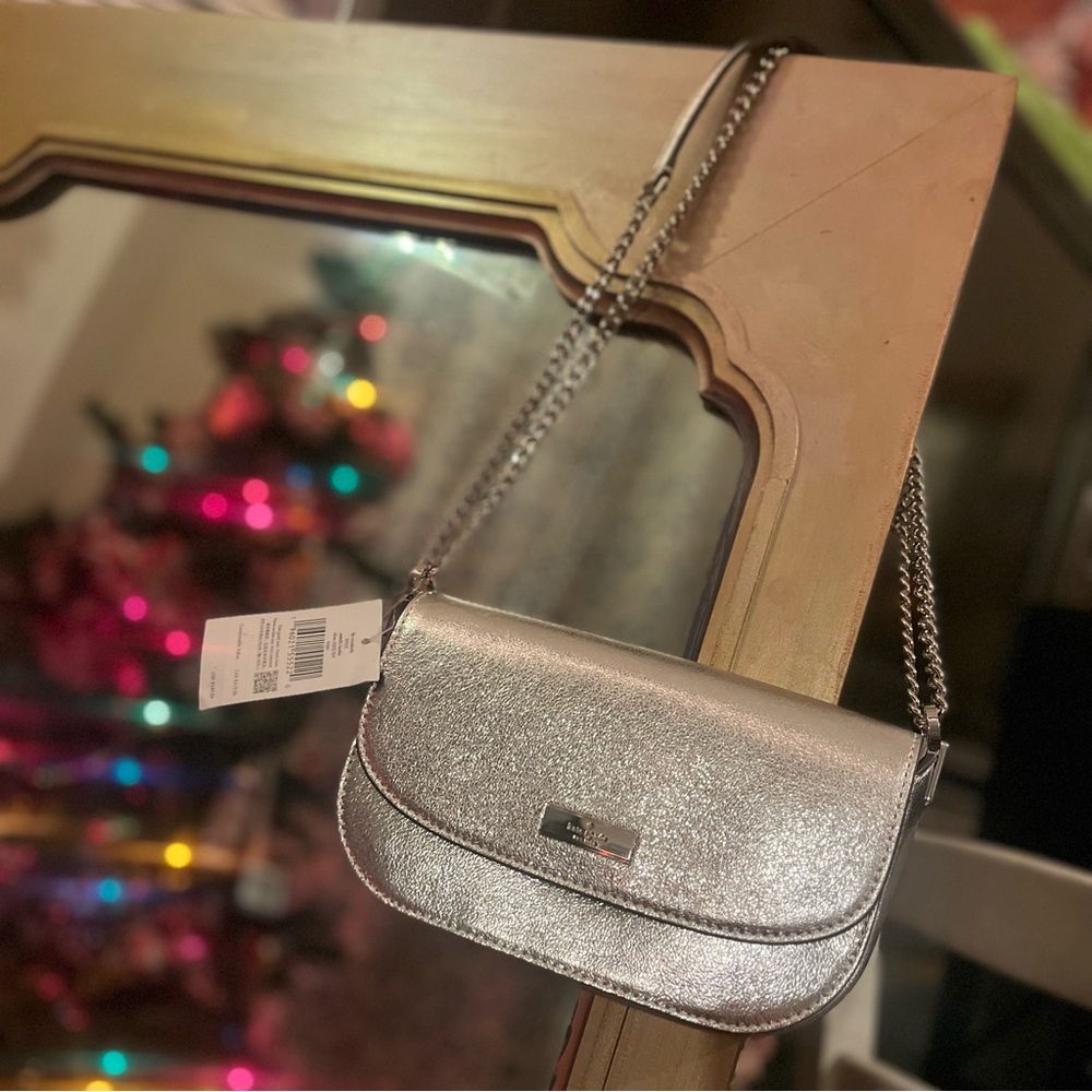 NWT Kate Spade Krista Metallic Leather Crossbody - Picture 5 of 9